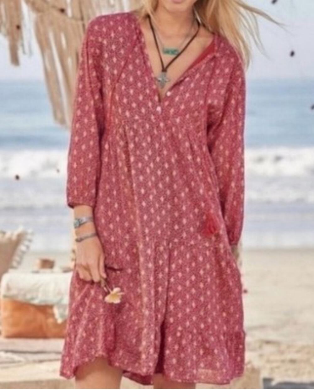 Scandal Italy Ordell Pink Floral Cotton Mini Dress Large
